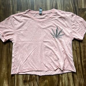 Canna leaf 420 shirt, super cute size Small